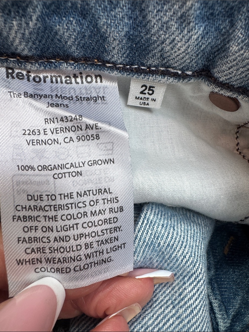 Reformation, The Collection, Banyan, High Rise Straight Leg Jeans - Picture 9 of 9